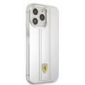 CG MOBILE Ferrari PC/TPU Transparent Hard Case with 3D Stripes Compatible for iPhone 13 Pro (6.1") Scratches Resistant, Easy Access to All Ports