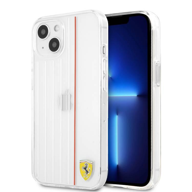 CG MOBILE Ferrari PC/TPU Hard Case with 3D Lines Contrasted Compatible for iPhone 13 (6.1") Anti-Scratch, Easy Access to All Ports