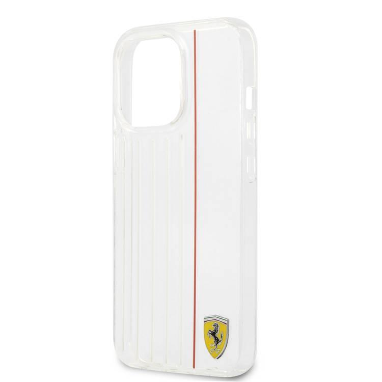 CG MOBILE Ferrari PC/TPU Hard Case with 3D Lines Contrasted Compatible for iPhone 13 Pro (6.1") Anti-Scratch, Easy Access to All Ports