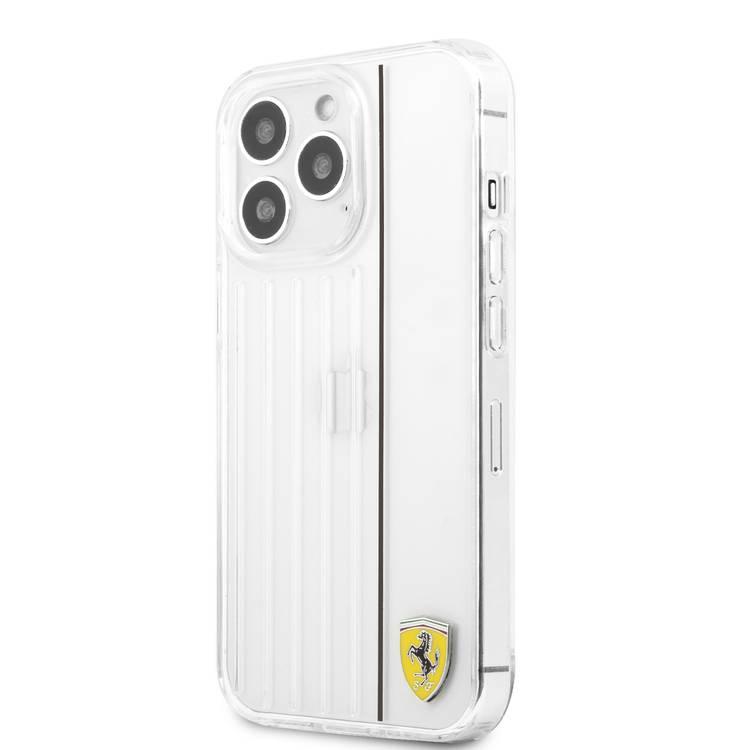 CG MOBILE Ferrari PC/TPU Hard Case with 3D Lines Contrasted Compatible for iPhone 13 Pro Max (6.7") Anti-Scratch, Easy Access to All Ports, Shock Absorption & Drop Protective Back Cover Suitable with Wireless Charging Officially Licensed