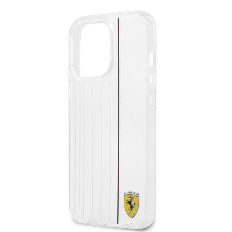 CG MOBILE Ferrari PC/TPU Hard Case with 3D Lines Contrasted Compatible for iPhone 13 Pro Max (6.7") Anti-Scratch, Easy Access to All Ports