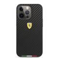 CG MOBILE Ferrari Hard Case PU Smooth & Italian Flag Line Metal Logo Compatible for iPhone 13 Pro (6.1") Anti-Scratch, Easy Access to All Ports