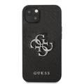 CG MOBILE Guess PU Saffiano Case with Big 4G Silver Logo Compatible for iPhone 13 (6.1") Anti-Scratch, Easy Access to All Ports, Shock Absorption 