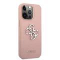 CG MOBILE Guess PU Saffiano Case with Big 4G Silver Logo Compatible for iPhone 13 Pro (6.1") Anti-Scratch, Easy Access to All Ports, Shock Absorption 
