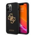CG MOBILE Guess Liquid Silicone Case Big 4G with Logo Print Compatible for iPhone 13 Pro Max (6.7") Anti-Scratch, Easy Access to All Ports, Shock Absorption & Drop Protective Back Cover Suitable with Wireless Charging Officially Licensed