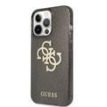 CG MOBILE Guess TPU Full Glitter Cases 4G Logo Compatible for iPhone 13 Pro (6.1") Anti-Scratch, Easy Access to All Ports, Shock Absorption