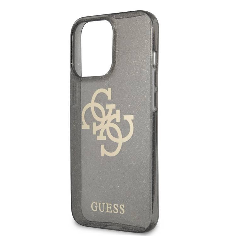 CG MOBILE Guess TPU Full Glitter Cases 4G Logo Compatible for iPhone 13 Pro (6.1") Anti-Scratch, Easy Access to All Ports, Shock Absorption