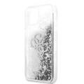 CG MOBILE Guess Liquid Glitter Case with 4G Electroplated Logo Compatible for iPhone 13 (6.1") Anti-Scratch, Easy Access to All Ports, Shock Absorption