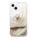 CG MOBILE Guess Liquid Glitter Case with 4G Electroplated Logo Compatible for iPhone 13 Mini (5.4") Anti-Scratch, Easy Access to All Ports, Shock Absorption