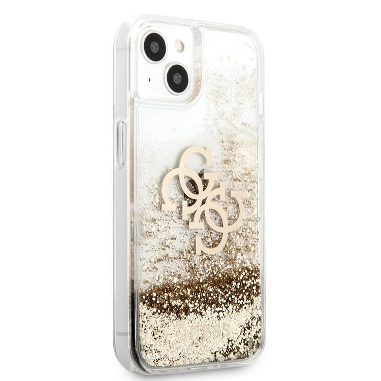 CG MOBILE Guess Liquid Glitter Case with 4G Electroplated Logo Compatible for iPhone 13 Pro Max (6.7") Anti-Scratch, Easy Access to All Ports, Shock Absorption & Drop Protective Back Cover Suitable with Wireless Charging Officially Licensed -