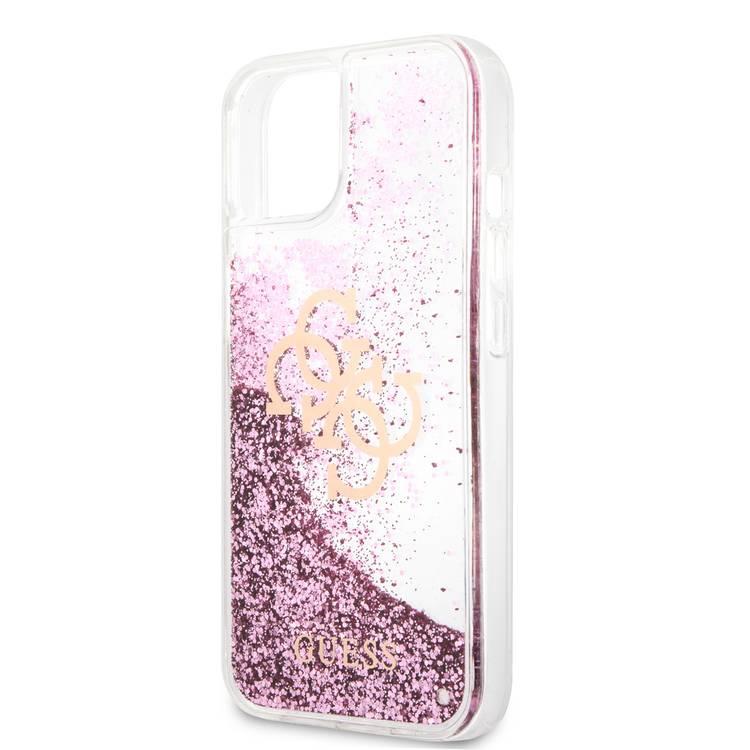 CG MOBILE Guess Liquid Glitter Case with 4G Electroplated Logo Compatible for iPhone 13 Pro Max (6.7") Anti-Scratch, Easy Access to All Ports, Shock Absorption & Drop Protective Back Cover Suitable with Wireless Charging Officially Licensed -