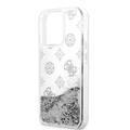 CG MOBILE Guess Liquid Glitter Case Electroplated Peony Logo Compatible for iPhone 13 Pro (6.1") Anti-Scratch, Easy Access to All Ports, Shock Absorption