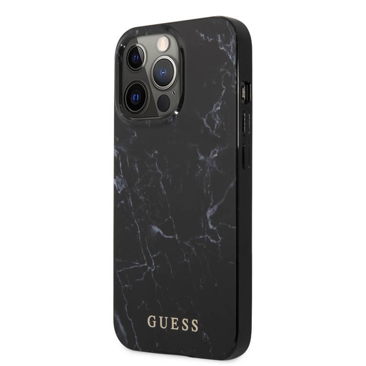 CG MOBILE Guess PC/TPU Elegant Marble Design Case Compatible for iPhone 13 Pro (6.1") Anti-Scratch, Easy Access to All Ports, Shock Absorption