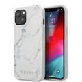 CG MOBILE Guess PC/TPU Elegant Marble Design Case Compatible for iPhone 13 (6.1") Anti-Scratch, Easy Access to All Ports, Shock Absorption