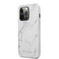 CG MOBILE Guess PC/TPU Elegant Marble Design Case Compatible for iPhone 13 Pro Max (6.7") Anti-Scratch, Easy Access to All Ports, Shock Absorption
