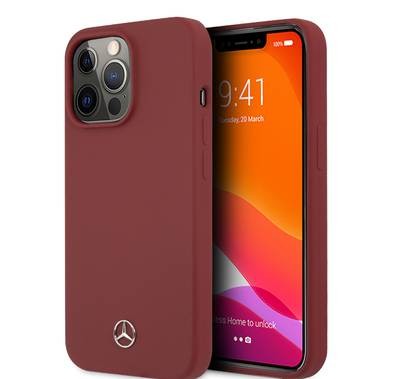 CG MOBILE Mercedes Benz Liquid Silicone Case with Microfiber Lining Compatible for iPhone 13 Pro (6.1")  Anti-Scratch, Easy Access to All Ports, Drop Protection