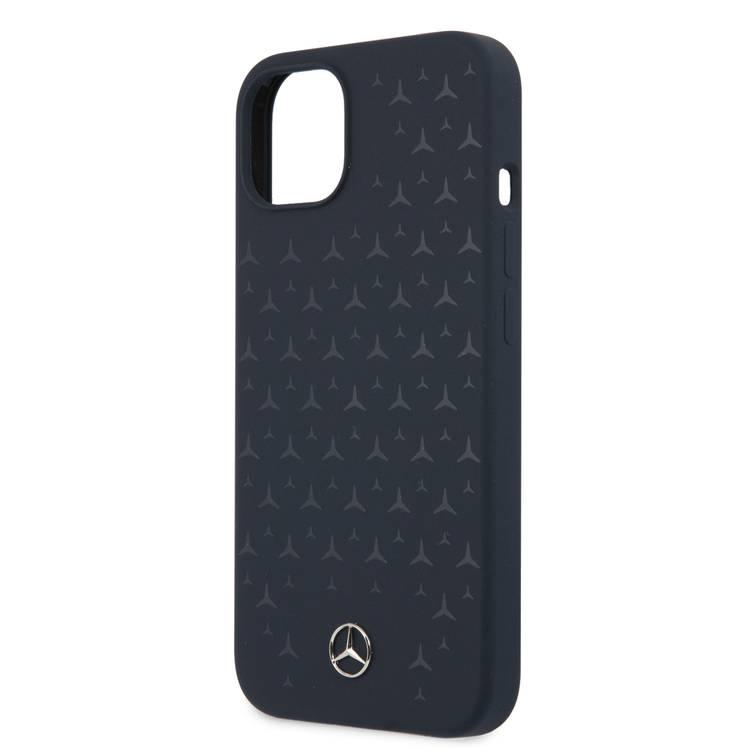 CG MOBILE Mercedes Benz Liquid Silicone Case With Stars Pattern Compatible for iPhone 13 (6.1") Anti-Scratch, Easy Access to All Ports, Drop Protection