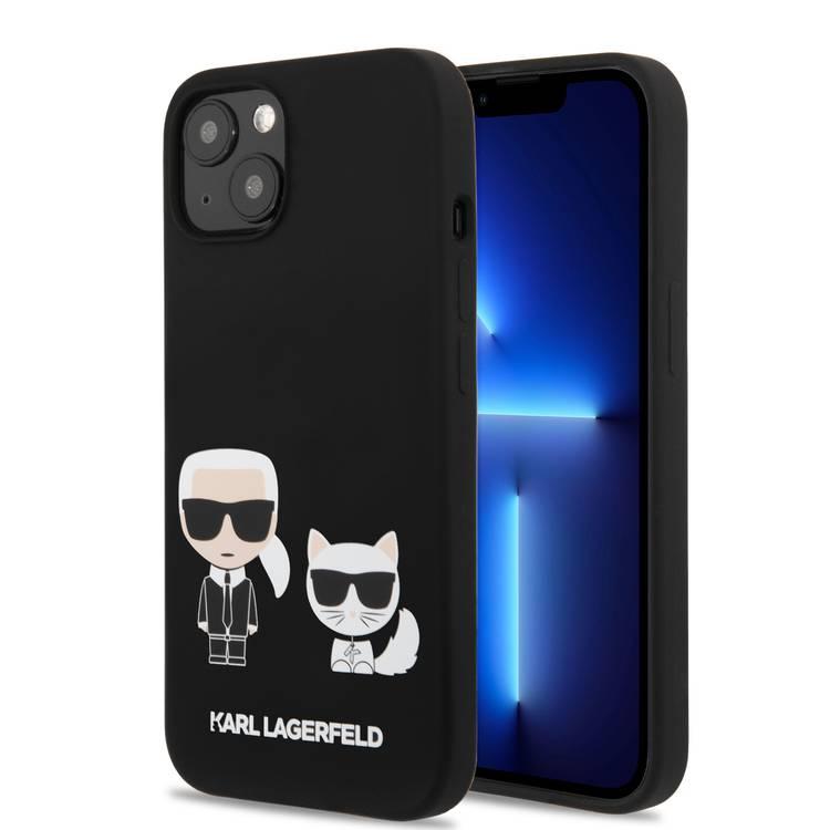 CG MOBILE Karl Lagerfeld Liquid Silicone Case Karl & Choupette Compatible for iPhone 13 Pro Max (6.7") Anti-Scratch, Easy Access to All Ports, Drop Protection & Shock Absorption Back Cover Suitable with Wireless Charging Officially Licensed