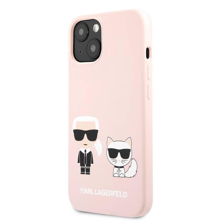 CG MOBILE Karl Lagerfeld Liquid Silicone Case Karl & Choupette Compatible for iPhone 13 Pro Max (6.7") Anti-Scratch, Easy Access to All Ports, Drop Protection & Shock Absorption Back Cover Suitable with Wireless Charging Officially Licensed