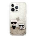 CG MOBILE Karl Lagerfeld Liquid Glitter Case Karl & Choupette Compatible for iPhone 13 Pro Max (6.7") Easy Access to All Ports, Anti-Scratch, Shock Absorption & Drop Protection Back Cover Suitable with Wireless Charging Officially Licensed