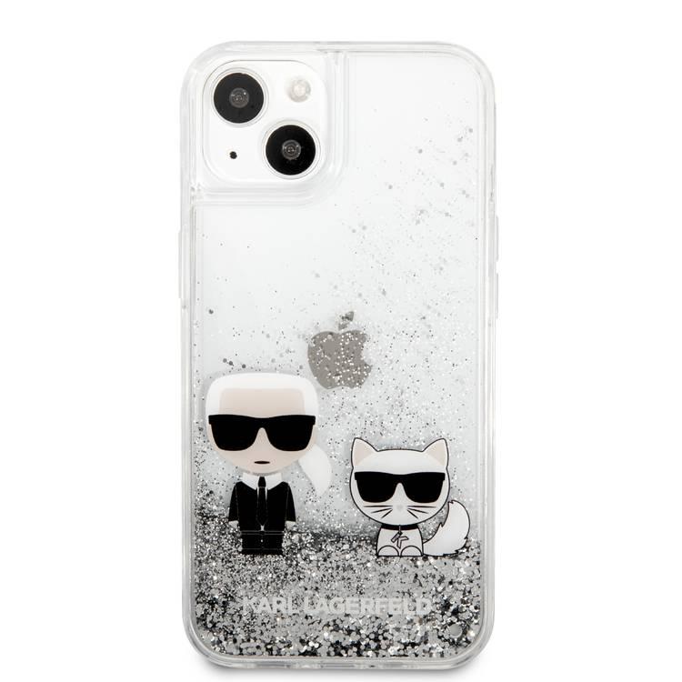 CG MOBILE Karl Lagerfeld Liquid Glitter Case Karl & Choupette Compatible for iPhone 13 Pro Max (6.7") Easy Access to All Ports, Anti-Scratch, Shock Absorption & Drop Protection Back Cover Suitable with Wireless Charging Officially Licensed