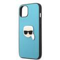 CG MOBILE Karl Lagerfeld PU Leather Case Karl Head Metal Logo Compatible for iPhone 13  (6.1") Anti-Scratch, Easy Access to All Ports, Drop Protection & Shock Absorption