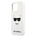  CG MOBILE Karl Lagerfeld Liquid Silicone Case Choupette Head Compatible for iPhone 13 Pro (6.1") Easy Access to All Ports, Anti-Scratch, Shock Absorption