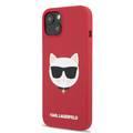  CG MOBILE Karl Lagerfeld Liquid Silicone Case Choupette Head Compatible for iPhone 13 (6.1") Easy Access to All Ports, Anti-Scratch, Shock Absorption