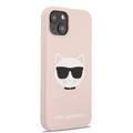 CG MOBILE Karl Lagerfeld Liquid Silicone Case Choupette Head Compatible for iPhone 13 (6.1") Easy Access to All Ports, Anti-Scratch, Shock Absorption