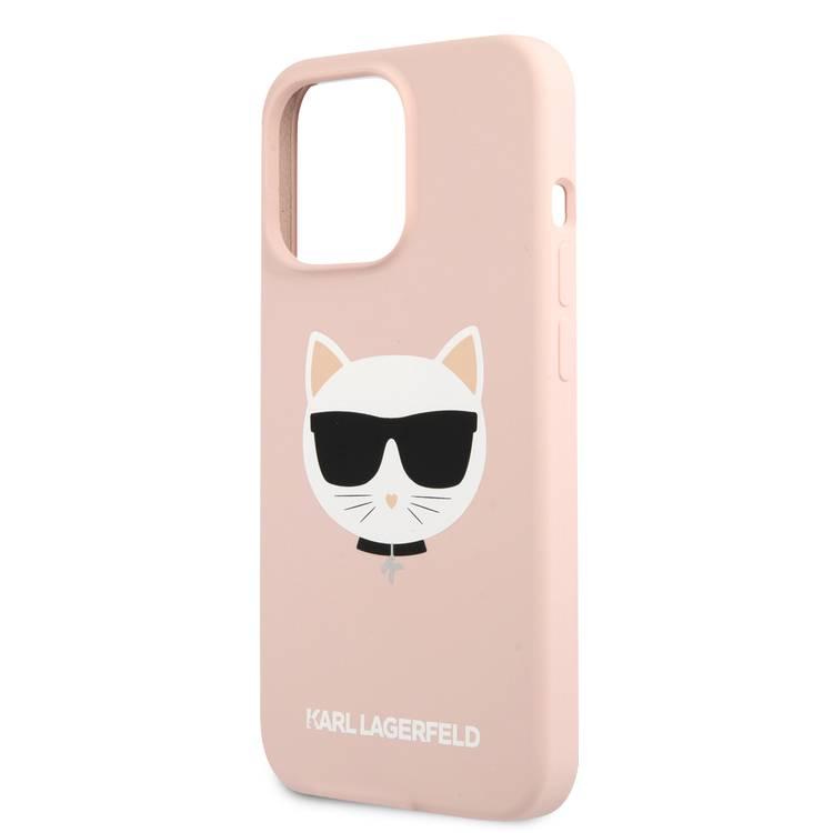 جراب CG MOBILE Karl Lagerfeld من السيليكون السائل Choupette Head متوافق مع iPhone 13 Pro (6.1 بوصة) سهل الوصول إلى جميع المنافذ ومضاد للخدش وامتصاص الصدمات