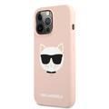 CG MOBILE Karl Lagerfeld Liquid Silicone Case Choupette Head Compatible for iPhone 13 Pro Max (6.7") Easy Access to All Ports, Anti-Scratch, Shock Absorption