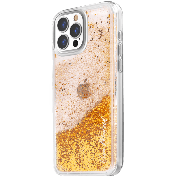 Viva Madrid Glamor Hybrid TPU/PC Case with Glitter Crystals & Beads Compatible for iPhone 13 Pro Max (6.7") Scratch Resistant, 360º Full Protection, Easy Access to All Ports