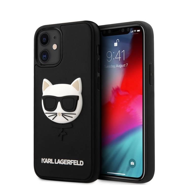 CG MOBILE Karl Lagerfeld 3D Rubber Case Choupette Head Compatible for Apple iPhone 12 Mini (5.4") Shock Absorbent & Scratch Resistant, Easy Access to All Ports, Drop Protection Back Cover Suitable with Wireless Chargers Officially Licensed