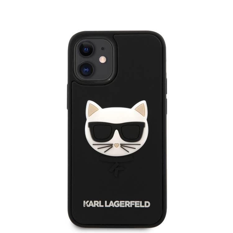CG MOBILE Karl Lagerfeld 3D Rubber Case Choupette Head Compatible for Apple iPhone 12 Mini (5.4") Shock Absorbent & Scratch Resistant, Easy Access to All Ports, Drop Protection Back Cover Suitable with Wireless Chargers Officially Licensed