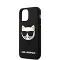 CG MOBILE Karl Lagerfeld 3D Rubber Case Choupette Head Compatible for Apple iPhone 12 Mini (5.4") Shock Absorbent & Scratch Resistant, Back Cover Suitable with Wireless Chargers