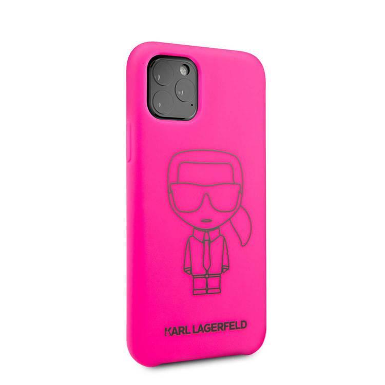 CG MOBILE Karl Lagerfeld Ikonik Silicone Case Compatible for iPhone 11 Pro (5.8") Easy Access to All Ports (Cameras, Buttons and Speakers) Scratch Resistant, Drop Protection