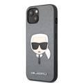 CG MOBILE Karl Lagerfeld PU Saffiano Case with Embossed Karl`s Head Compatible for iPhone 13 (6.1") Easy Access to All Ports, Scratch Resistant, Drop Protection Back Cover