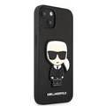 CG MOBILE Karl Lagerfeld PU Saffiano Case with Ikonik Patch & Metal Logo Compatible for iPhone 13 Pro Max (6.7") Shock & Scratch Resistant, Easy Access to All Ports, Drop