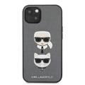 CG MOBILE Karl Lagerfeld PU Saffiano Case with Embossed Karl & Choupette Head Compatible for iPhone 13 Pro Max (6.7") Scratch Resistant, Easy Access to All Ports, Drop Protection Back Cover Suitable with Wireless Charging Officially Licensed