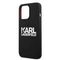 CG MOBILE Karl Lagerfeld Liquid Silicone Case Stack Logo Compatible for iPhone 13 Pro (6.1") Easy Access to All Ports, Scratch Resistant, Drop Protection Back Cover