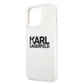 CG MOBILE Karl Lagerfeld Liquid Silicone Case Stack Logo Compatible for iPhone 13 Pro Max (6.7") Easy Access to All Ports, Scratch Resistant, Drop Protection Back Cover