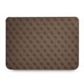 CG MOBILE Guess 4G Big Logo Computer Sleeve 13" Elegant Notebook Bag for MacBook, Portable Storage Bag Suitable for Outdoor, Business, Office, School Officially Licensed Brown
