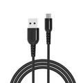 Porodo Premium Design Metal Braided Type-C Cable 1.2m ( Tube Packaging ) - Optimum Charge - Fastest Charging - Data Sync Charging Connector Compatible for USB-C Devices - Black