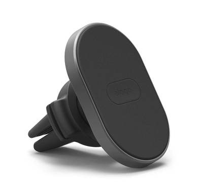 Elago Hexa Magnetic Car Mount, 6 Powerful Magnets, Leather Plate, Moving Mount in an Arc for Easy Viewing, Cable Clip Allows Charging Phone, Keeps Cable Organized - Dark Gray