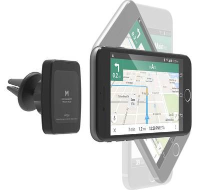 Elago Magnetic Car Mount Plus, Designed to Last and Protect your Phone, Remote Holder Mount, Solid Construction, 65° arc Rotating View, Stronger Pull, Designed to Protect - Black