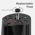 Elago Tripshell Universal Travel Adapter Compatible w/ Multiple Types, with Built-In Children Safety Shutter, Surge Protection, Convenient for both Home Use & Travel - Black
