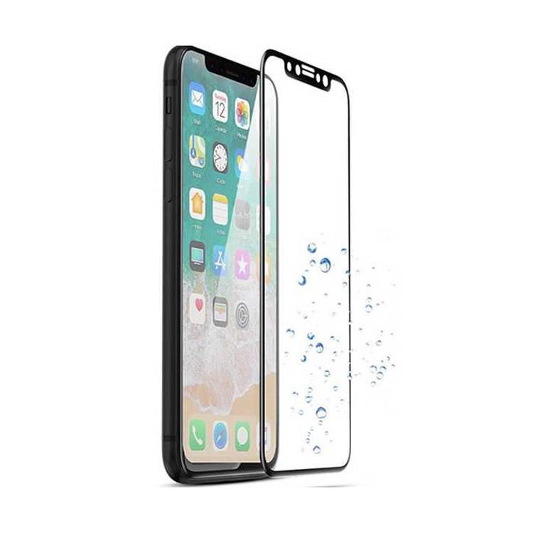 Porodo 3D Full Covered Glass Screen Protector 0.33mm Compatible for iPhone X / Xs - Anti-Scratch - Shock Protection - Easy Installation Tempered Glass with Alignment Frame - Black