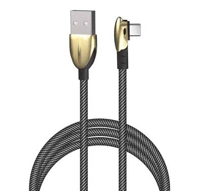 Porodo Zinc Alloy Right Angled 90 Degrees Type-C Cable