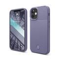 Elago Cushion Case Compatible w/ iPhone 12 Mini (5.4") Full Protection, Slim, Shock Absorbing Design, Supports Wireless Charging, Raised Lip for Camera Protection - Lavender Grey
