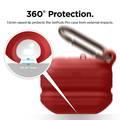 Elago Airpods Pro Waterproof Hang Case, Supports Wireless Charging, 360° Protection, 1.55mm Raised Lip for External Impacts, Protection from Water & Dust, Anti-Slip Design - Red